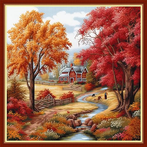 Beginners Cross Stitch Kits Stamped Full Range of Embroidery Kits for Adults DIY Cross Stitches kit Embroidery Patterns for Needlepoint kit