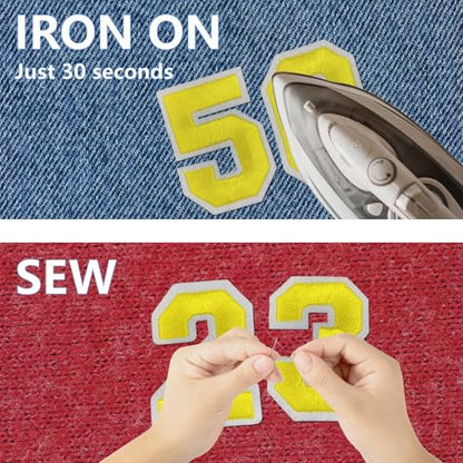 Letter and Number Iron On Patches (72 Count)