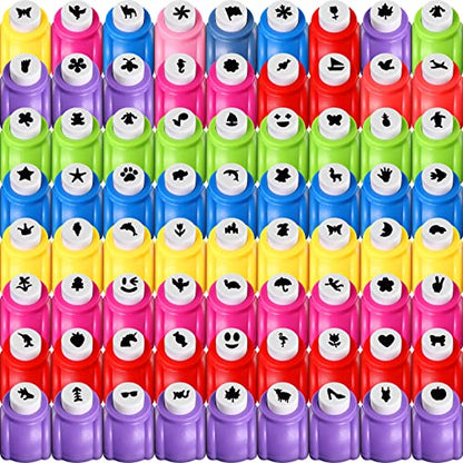 68 Pieces Scrapbook Paper Punch Hole Punches Shape Mini Gift Card Punch Small Scrapbooking Shape Cutters for Nail Stamp Supplies DIY Craft Fun Projects (68 Count)