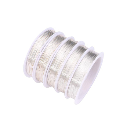 Silver Copper Wire 0.8mm Bead Cord for Bracelet Necklace Charm Beading Jewelry Making 9yard - Crafty Corner