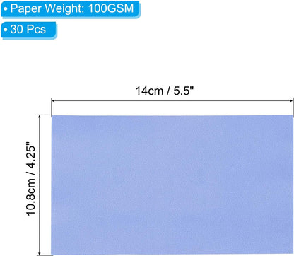 PATIKIL 30 Sheets Vellum Paper 4.25x5.5, Vellum Paper Printable Translucent Paper 100GSM Colored for Invitations Laser Inkjet Printing Card Making Crafting Wedding Tracing, Navy Blue