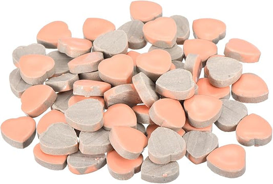 MECCANIXITY 200g Ceramic Mosaic Tiles for Crafts Bulk, Heart Pink Ceramic Tiles for Mosaic Kits Garden Stepping Stone Cup Mat