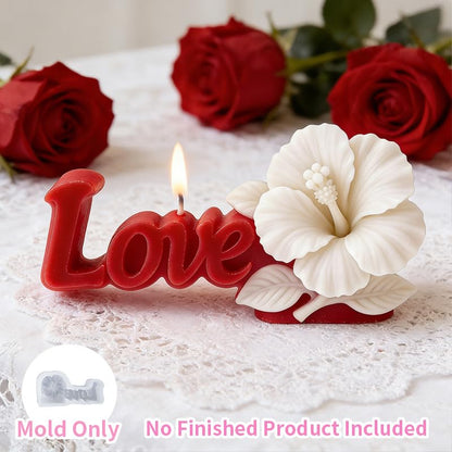 3D Flower Love Resin Molds for Candle Making