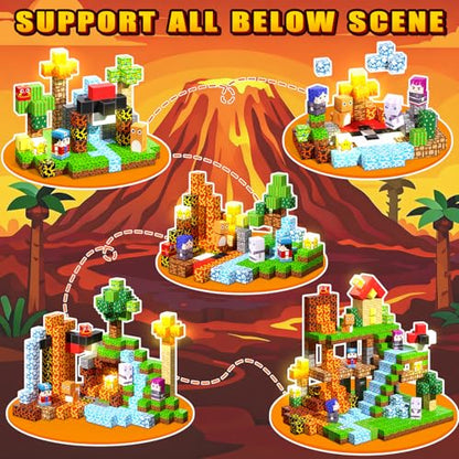 208PCS Light Up Magnetic Blocks (208 Count)