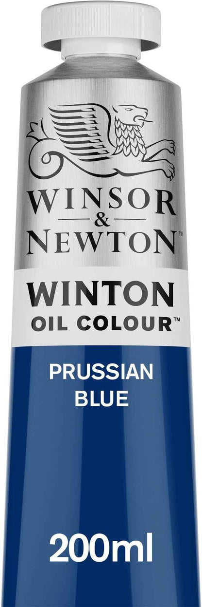 Winsor & Newton Winton Oil Color, 200ml (6.75-oz) Tube, Prussian Blue