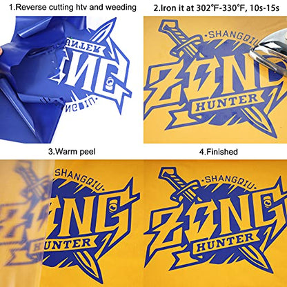 Blue Heat Transfer Vinyl Rolls