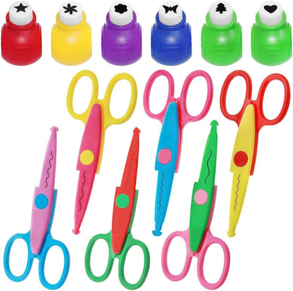 Set of 12, Craft Punch and Creative Scissors, findTop Scrapbooking Edging Scissors Paper Punch Set for Crafts, Scrapbooking, DIY Photo & Art Projects - Crafty Corner