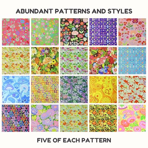 Floral Botanical Patterned Origami Paper (50 Count)