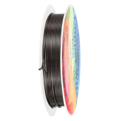 0.8 mm/20 Gauge Copper Wire for Jewelry Making, 7.5FT Copper Beading Craft Wire for Jewelry/Weaving/DIY Crafting/Planting, Color-Retaining [2.3 M, Metallic Black]
