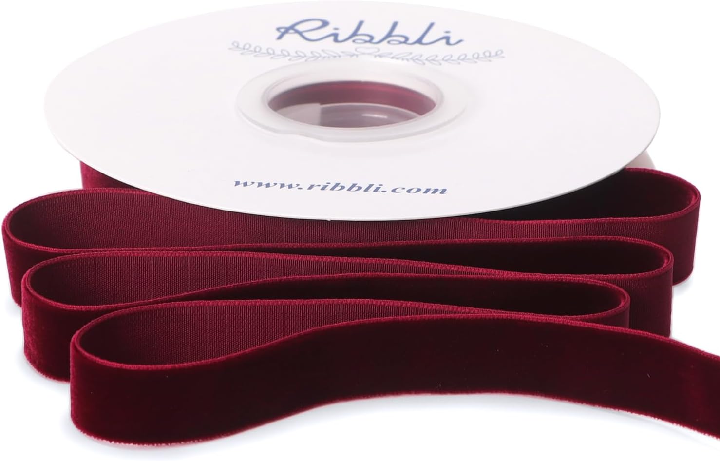 Ribbli Burgundy Velvet Ribbon 5/8 Inches Continuous10 Yard Spool Red Christmas Ribbon for Gift Wrapping Crafts Home Decor - Crafty Corner