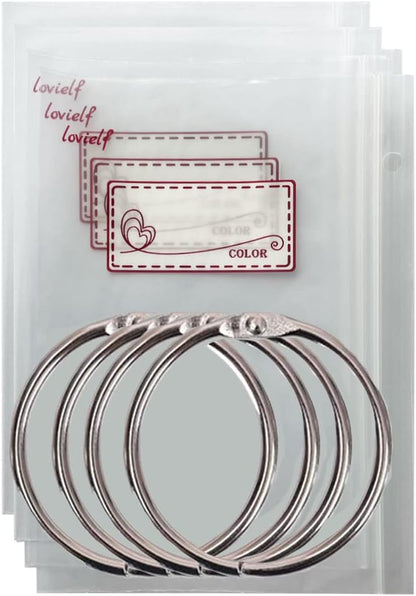 Embroidery Threads Cross Stitch Floss Bag Organizer 5.12 x 3.6 inch - 200 Pack with 4 Rings