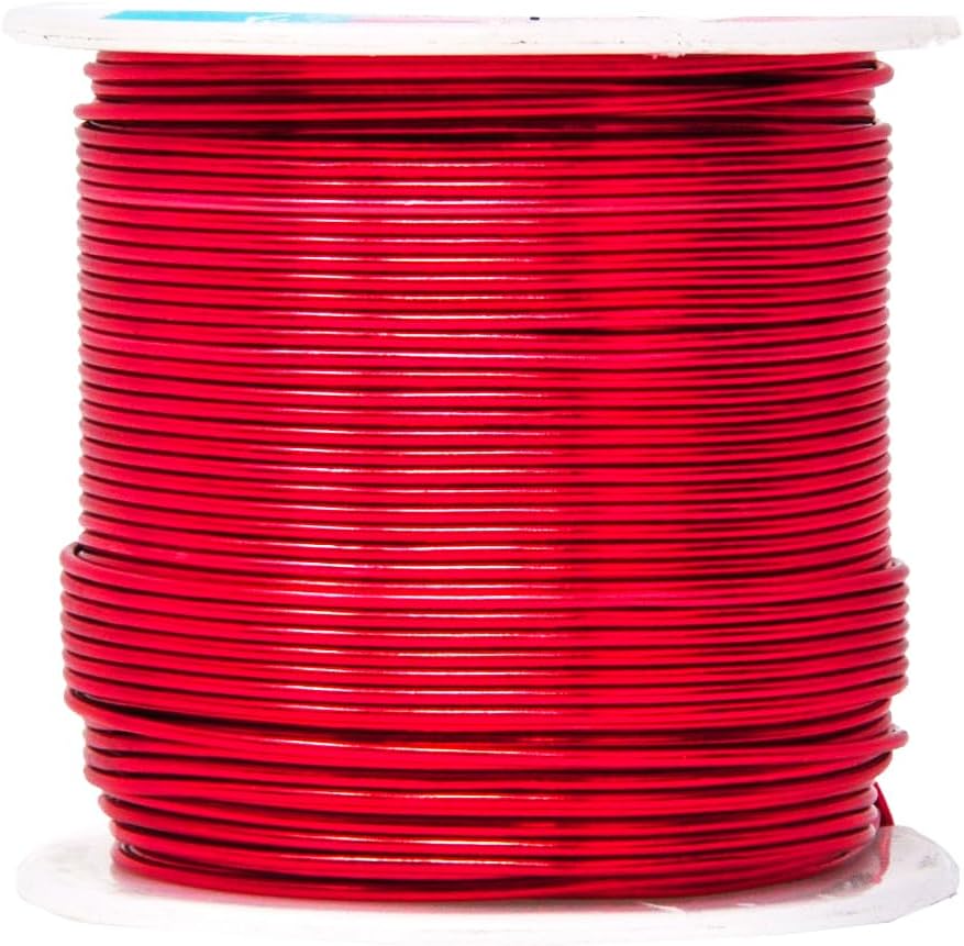 Mandala Crafts 18 Gauge Anodized Aluminum Craft Wire for Jewelry Making - 450 FT Colored Flexible Silver Copper Black Pink Ice Blue Red Wire - Bendable for Bonsai Armature Crafting Sculpting - Crafty Corner