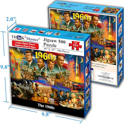 1960s 500 Pieces Very Large Pieces Jigsaw Puzzle