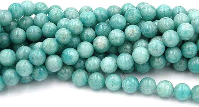 70pcs Adabele Natural Brazil Blue Amazonite Healing Gemstone 10mm Round Loose Beads Gem Stone Spacer for DIY Craft Jewelry Making GE6-10