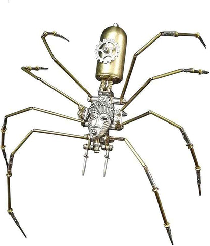 Steampunk Spider Metal Model Kit for Adults – DIY Mechanical Insect Sculpture with Brass Gear Details, 3D Retro Industrial Art Puzzle Craft for Home Office Decoration & Collectors Gift (Frons Spider)