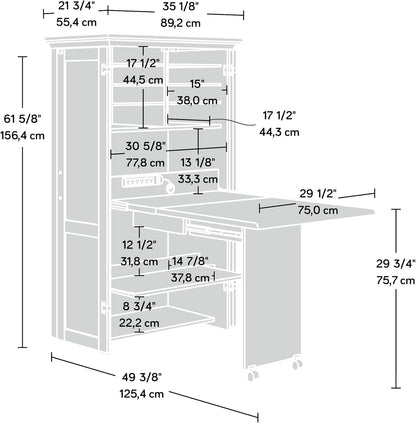 Sauder Miscellaneous Storage Craft & Sewing Armoire, Dakota Oak Finish