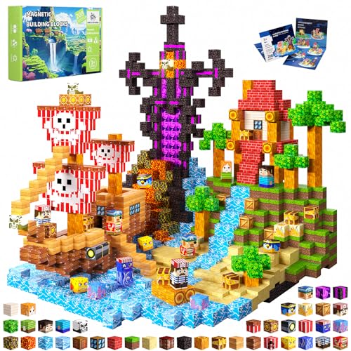 208PCS Magnetic Blocks (208 Count)