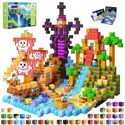 208PCS Magnetic Blocks (208 Count)