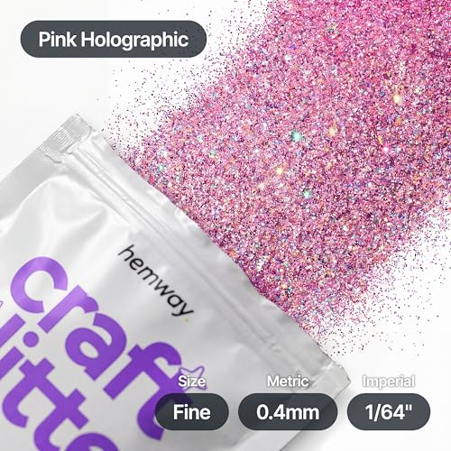 Craft Glitter Pink Holographic 100g Fine Glitter (3.5 Ounce)