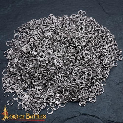 Aluminum Chainmail Rings 10 mm 16 Gauge Round Riveted