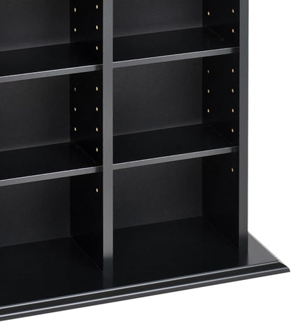 Prepac 2 Column Tall Cabinet Media Storage, 22" Wide, Black