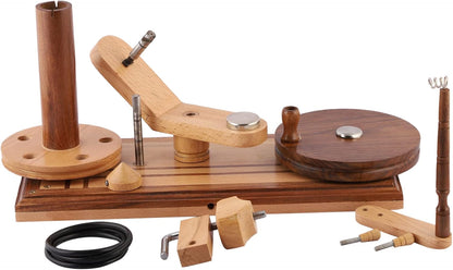 Large Handcrafted Wooden Yarn Winder & Swift – Signature Ball Winder for Crocheting, Knitting, Weaving – Heavy-Duty Yarn Winder for 8-12 oz Skeins