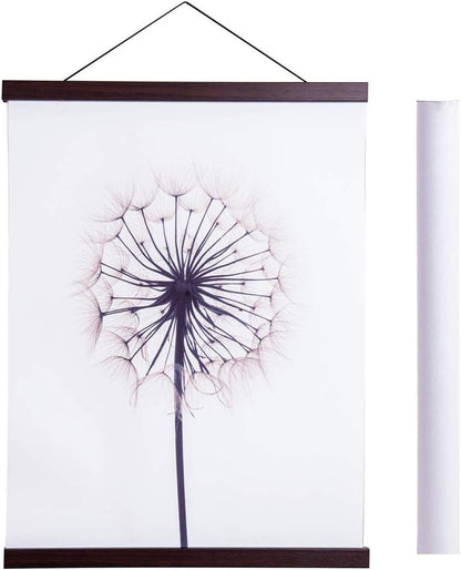 Artmag Magnetic Poster Hanger Frame, 30x40 30x20 30x24 Light Wood Wooden Magnet Canvas Artwork Print Poster Hangers Frames Hanging Kit (Walnut, 30")