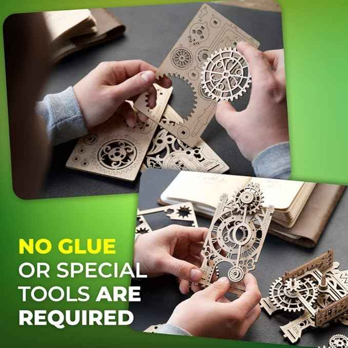 UGEARS Old Clock Tower 3D Wooden Puzzles for Adults - Wooden Model Kits for Adults Clock Kit for Do It Yourself Wood Building Kit for Adult Mechanical Puzzle Brain Teaser, Hobby Set