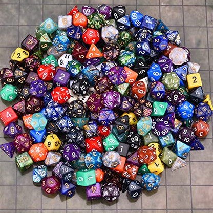 RPG Dice Set 210 Polyhedral Dice with Drawstring Bag for DND (210 Count)