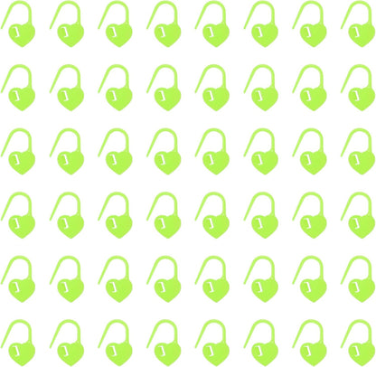 uxcell 200pcs Stitch Markers for Crocheting, Heart Shaped Crochet Marker Needle Clip Counter for Knitting Clothing Tag DIY Craft,Fluorescent Green