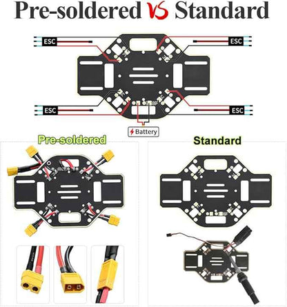 HAWK’S WORK F450 Drone Frame, 450mm Wheelbase Quadcopter Frame Kit with Landing Skid Gear (Standard)