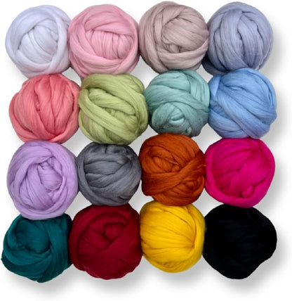 Revolution Fibers Dyed Corriedale Wool | 8.2 Ounces of Premium Combed Wool Top | 26 Micron, 100% Pure Corriedale Wool Roving, Ethically Sourced (Sage Green)