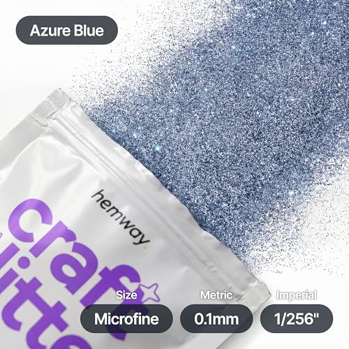 Craft Glitter Azure Blue 100g Microfine Glitter (3.5 Ounce)
