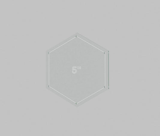 Hexagon Quilting Template Set - 5" with 1/4" Seam Allowance - Durable Acrylic Templates for Quilting, Patchwork, Crafting, & Sewing Projects - Clear Templates for Accurate Designing