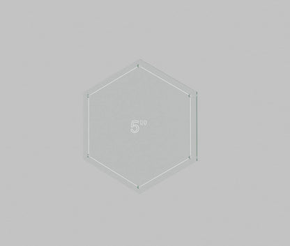 Hexagon Quilting Template Set - 5", 6", 7", 8" Sizes with 1/4" Seam Allowance - Durable Acrylic Templates for Quilting, Patchwork, Crafting, & Sewing Projects - Clear Templates for Accuracy