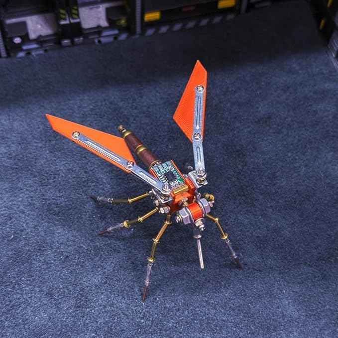 3D DIY Electronic Buzzer B Metal Puzzle Kits, 99PCS Mechanical Snail Metal Steampunk Insect Model Kit, Creative Collectible Display Piece for Adults