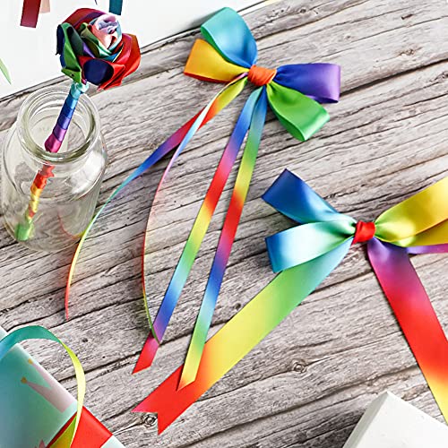 Rainbow Ribbon Rainbow Thin Satin Ribbon 3 (150 Foot)