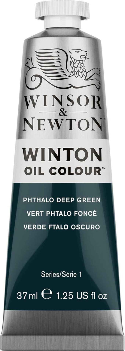 Winsor & Newton Winton Oil Color, 37ml (1.25-oz) Tube, Phthalo Deep Green