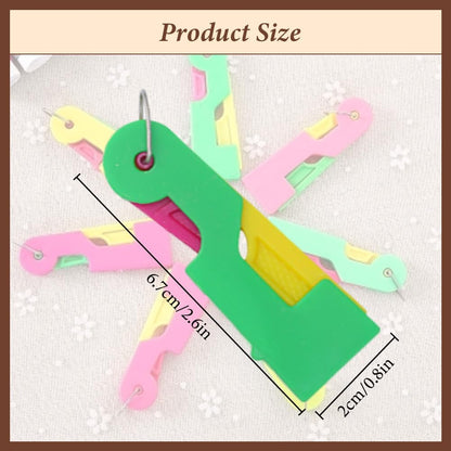 Automatic Needle Threader,2024 New Plastic Needle Threaders,Used to Quickly Thread The Thread Into The Needle Hole, Suitable for The Elderly and Those Who Like to Do Needlework(Random Color) (3 PCS)