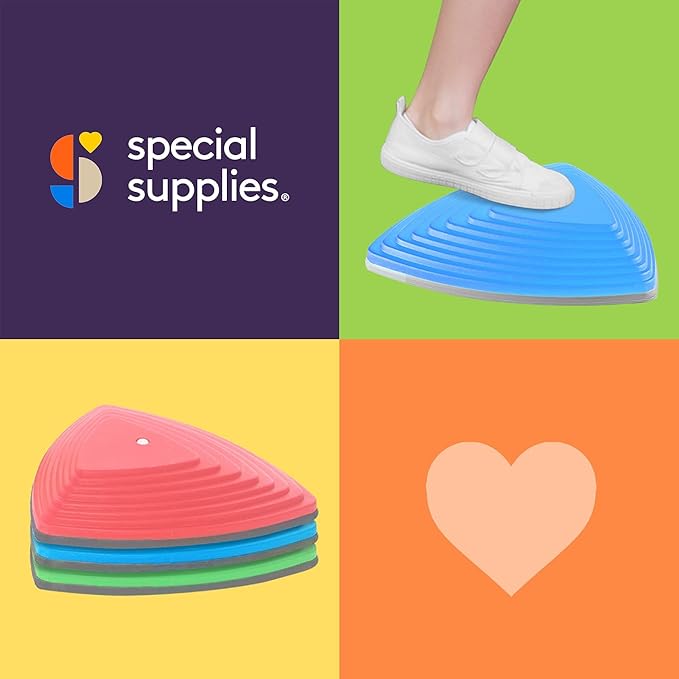 Special Supplies Stepping Stones for Kids Indoor and Outdoor Balance Blocks Promote Coordination, Balance, Strength Child Safe Rubber, Non-Slip Edging