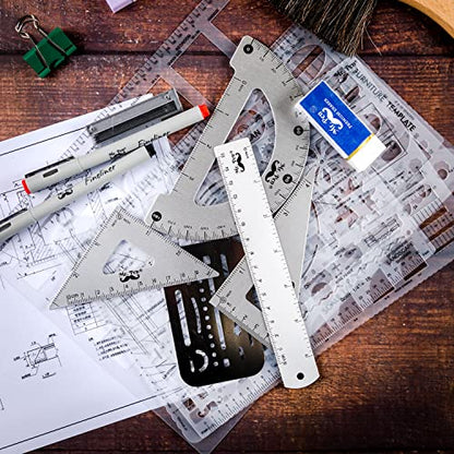 Professional Drafting Tools & Geometry Set with Case