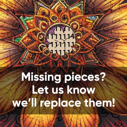 Wooden Puzzles for Adults Purple Mandala 500 Pieces Jigsaw Puzzle