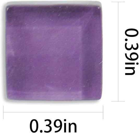 Square Glass Mosaic Tiles Bulk for Adults Crafts Supplies,200g Broken Mosaic Glass Pieces for DIY Mosaic Art Picture Frames Handmade Jewelry Coasters Decoration