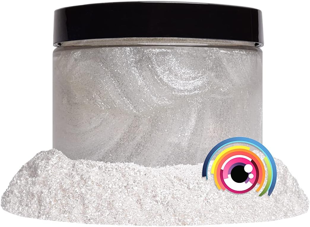 Eye Candy Pigments Premium White Mica Powder - Airi White (50gr) - for Epoxy, Resin, Soap, Paint, Woodworking, Acrylic Pouring, Bath Bombs, Fishing Lures - DIY Arts and Crafts Additive