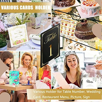 Table Number Place Card Playing Card Holders 60 Pack