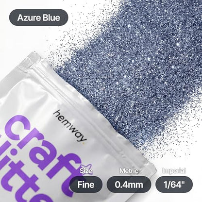 Craft Glitter Azure Blue 100g Fine Glitter (3.5 Ounce)