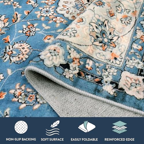 Felice Oriental Floral Medallion Area Rug (15 Sq Ft)