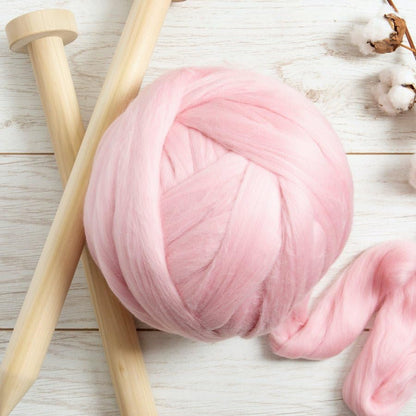 Colored Natural Wool roving