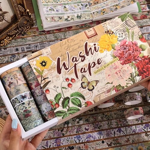 42 Rolls Vintage Washi Tape Set (42 Count)