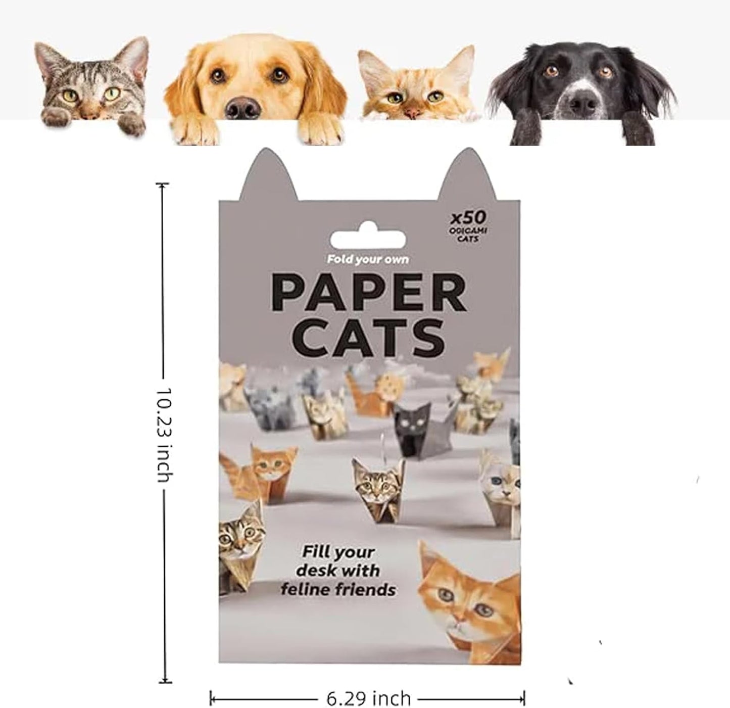 DIY Origami Paper Cats - 50 Sheets DIY Origami Paper to Fold Cute Cat Figures, Fun Craft Activity for Adults & Kids, Desk Decoration & Gift for Cat Lovers（cat） - Crafty Corner